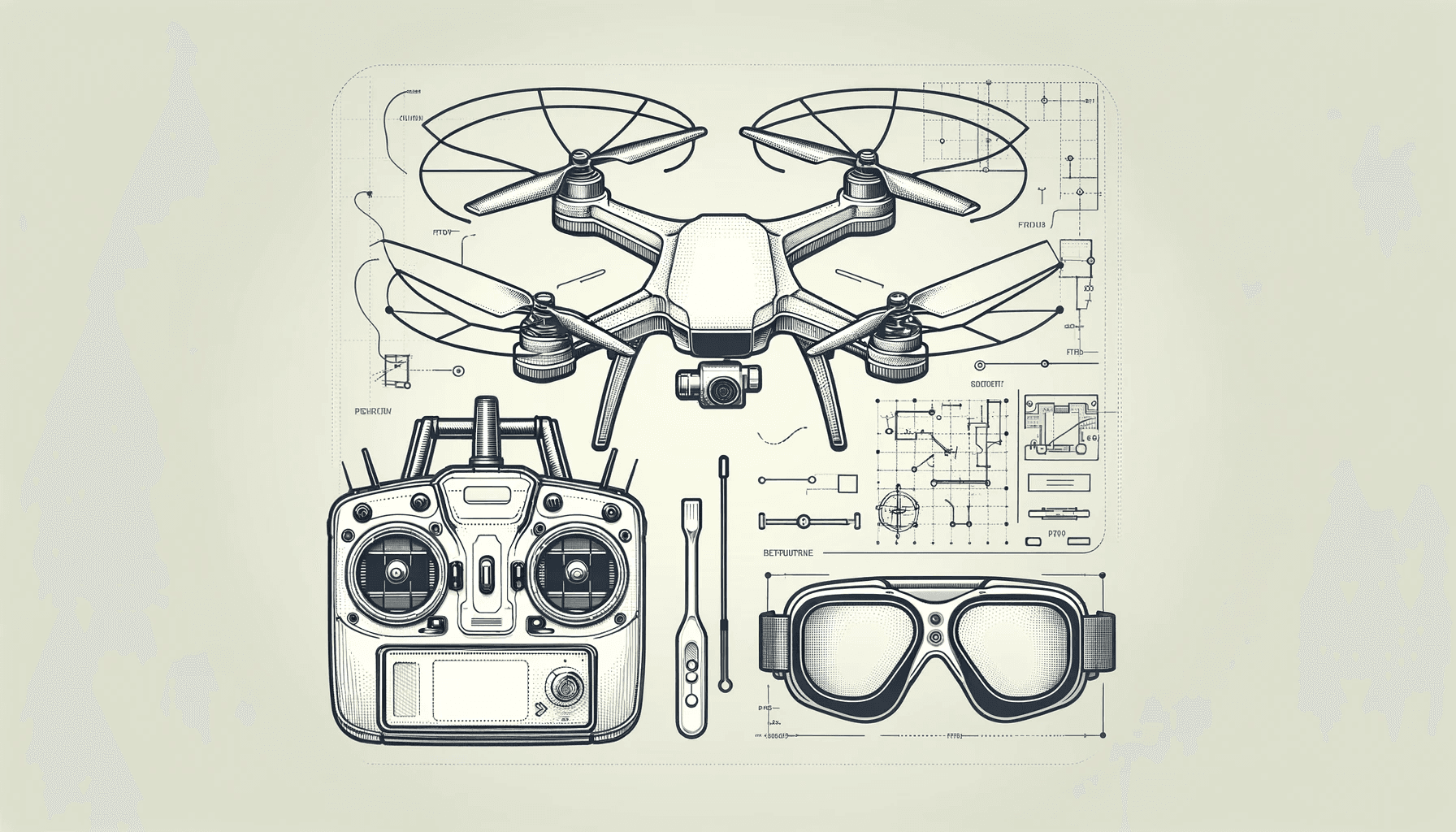 Drone, transmitter, goggles, what else?